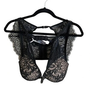 NWT Victoria's Secret Very Sexy Women’s Lace Bra 32D/D70 Black Bra Top